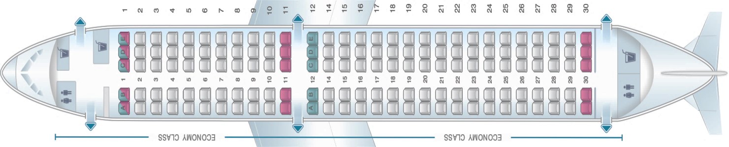 Airbus a220 300 схема салона